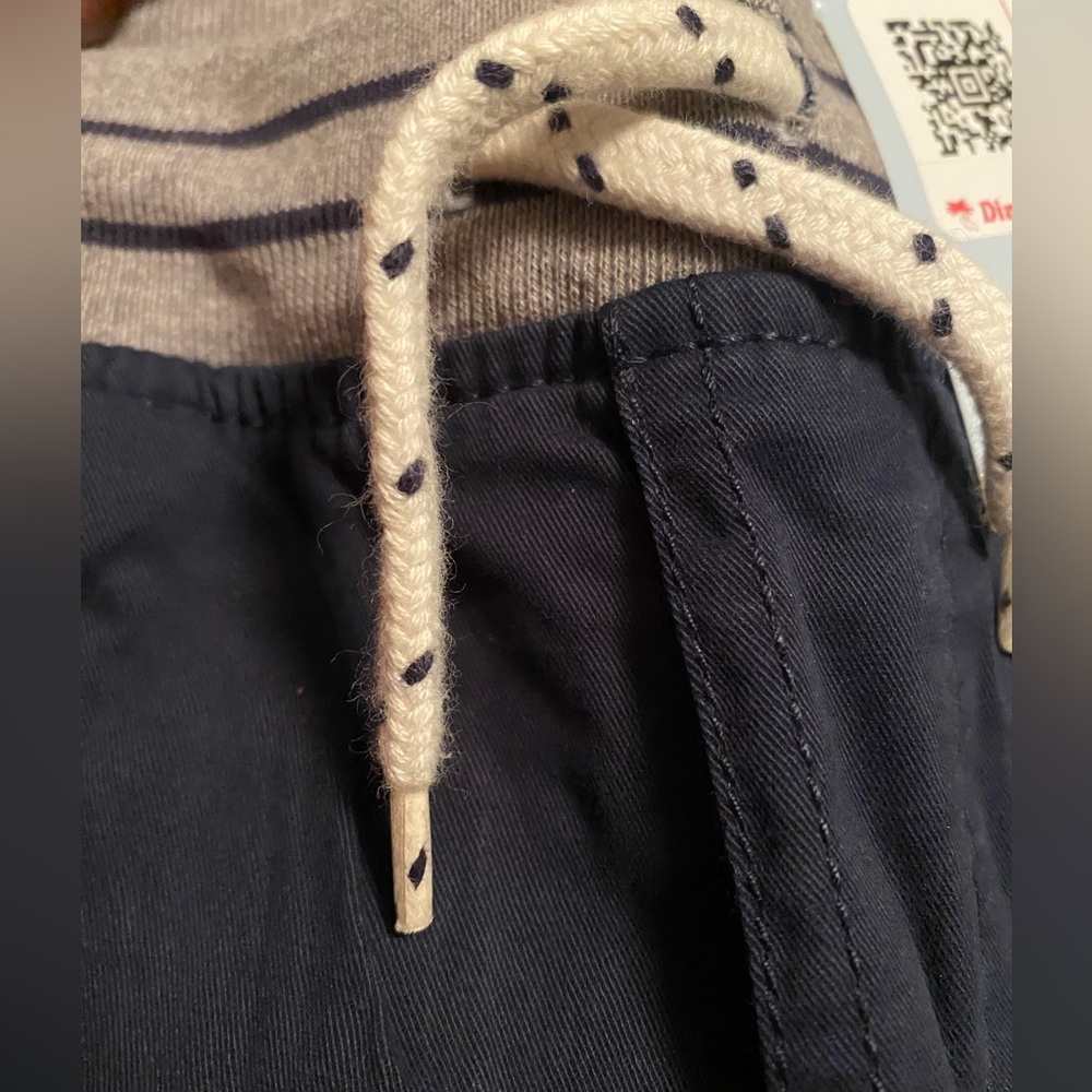 Cat & Jack Navy Joggers Drawstring Waist Reinforced Knee NWT Size 4 - Picture 7 of 7